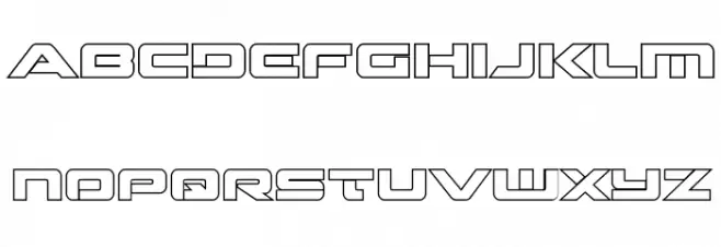 Strikelord Outline Caratteri MINUSCOLO