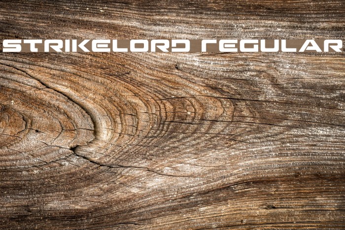 Strikelord Regular Font examples