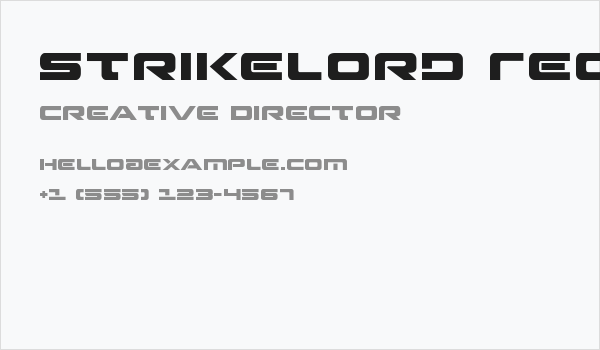 Strikelord Regular Business Card