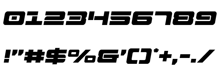 Strikelord Semi-Italic Font OTHER CHARS