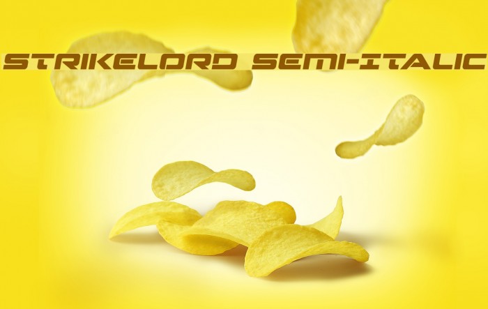 Strikelord Semi-Italic Font examples