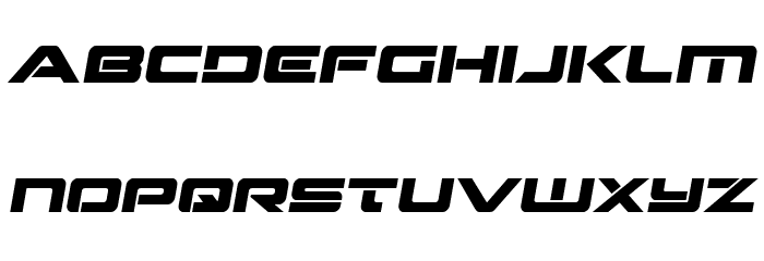 Strikelord Semi-Italic Font LOWERCASE