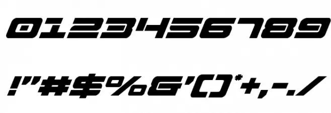 Strikelord Super-Italic Font OTHER CHARS