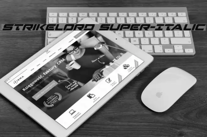 Strikelord Super-Italic Font examples