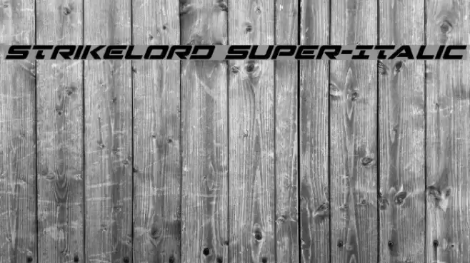 Strikelord Super-Italic Font examples