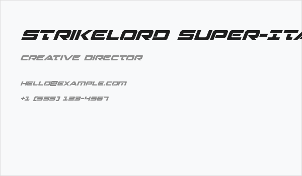 Strikelord Super-Italic Business Card