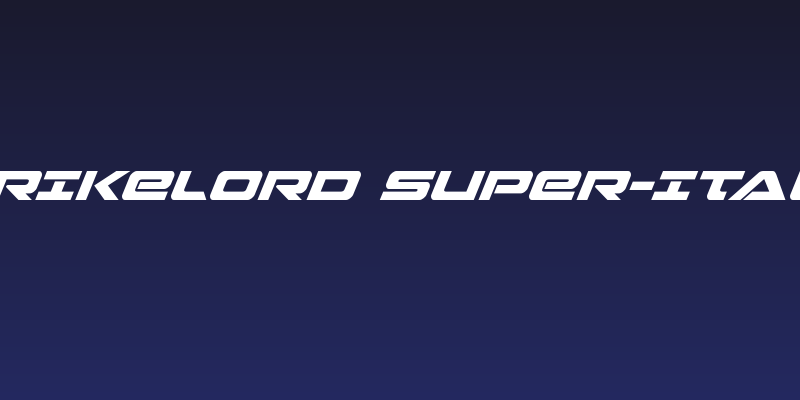 Strikelord Super-Italic Social Header