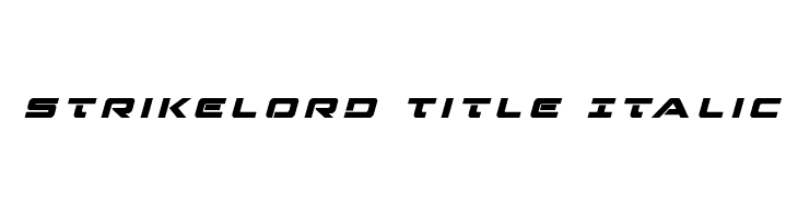 Strikelord Title Italic  フリーフォントのダウンロード