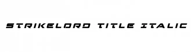 Strikelord Title Italic  Frei Schriftart Herunterladen