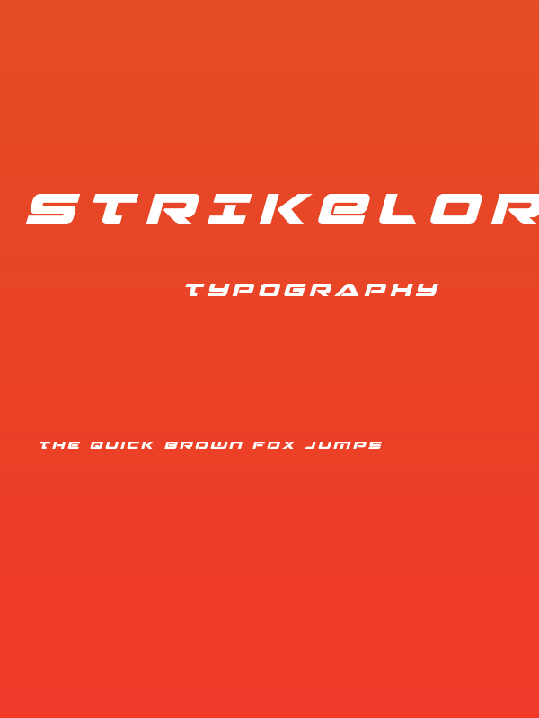Strikelord Title Italic Poster