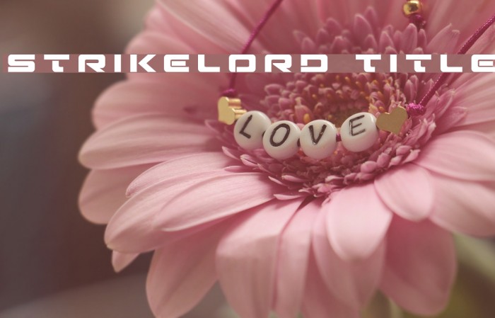 Strikelord Title Font examples