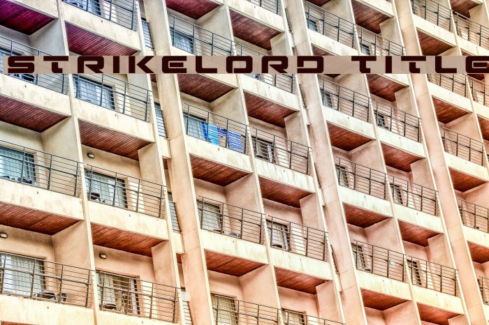 Strikelord Title Font examples
