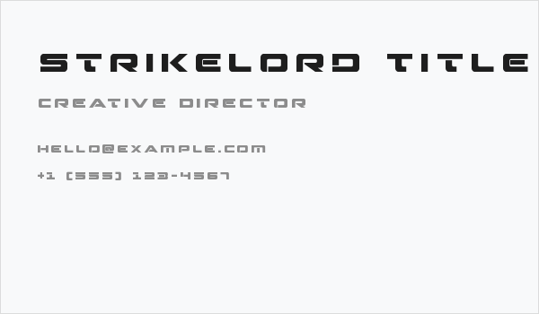 Strikelord Title Business Card