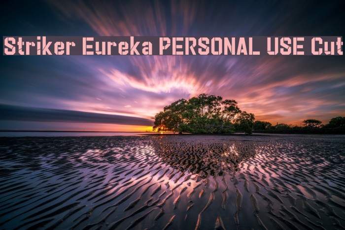 Striker Eureka PERSONAL USE Cut Font examples