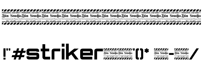 Striker Font OTHER CHARS