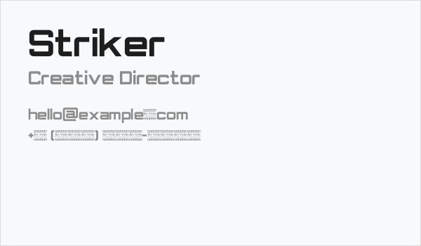 Striker Business Card