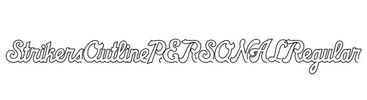 Strikers Outline PERSONAL Regular  font caratteri gratis