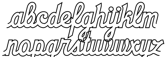 Strikers Outline PERSONAL Regular Font LOWERCASE