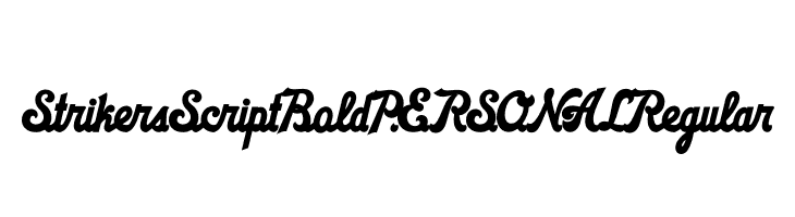Strikers Script Bold PERSONAL Regular  フリーフォントのダウンロード