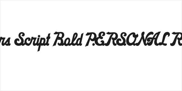 Strikers Script Bold PERSONAL Regular Logo