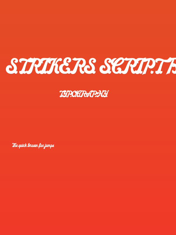 Strikers Script Bold PERSONAL Regular Poster