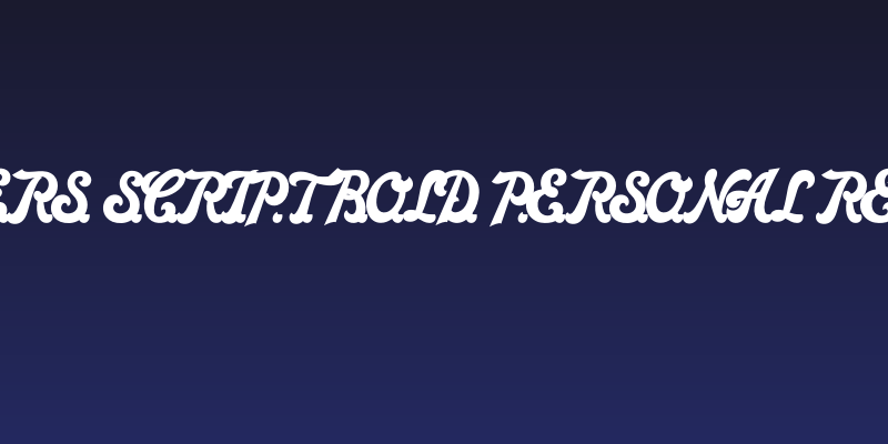 Strikers Script Bold PERSONAL Regular Social Header