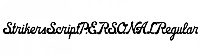 Strikers Script PERSONAL Regular  تنزيل الخطوط