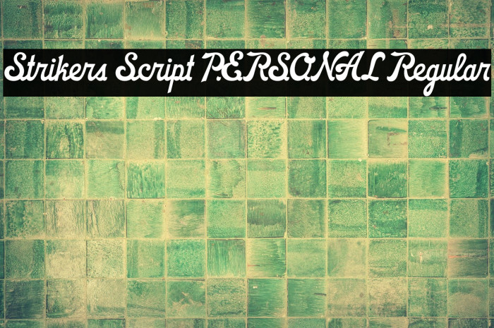 Strikers Script PERSONAL Regular Example 2
