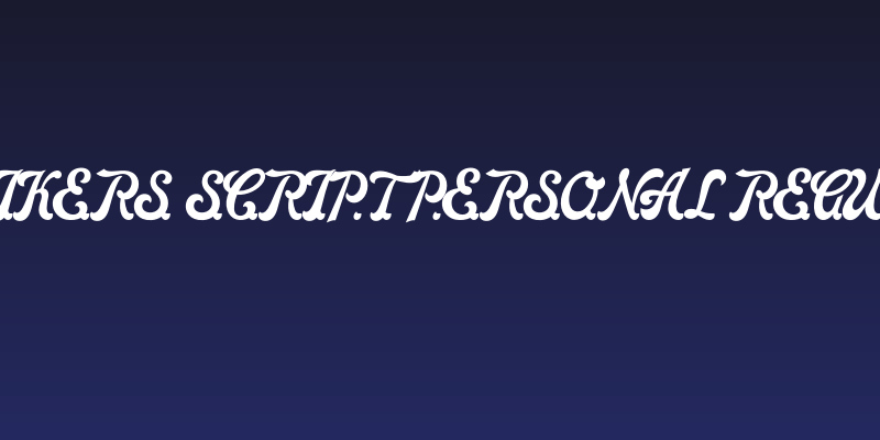 Strikers Script PERSONAL Regular Social Header