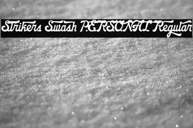 Strikers Swash PERSONAL Regular Font examples