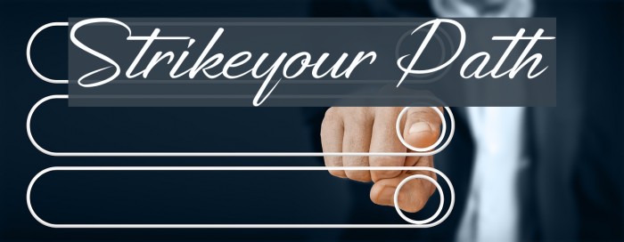 Strikeyour Path Font examples