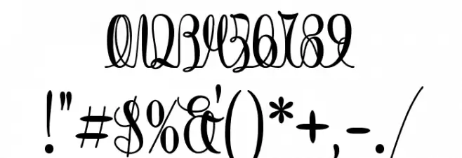 String Lines Font OTHER CHARS