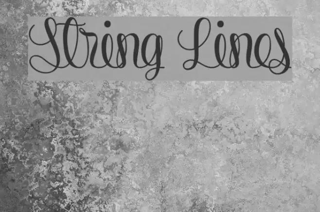 String Lines Font examples
