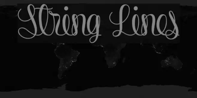 String Lines Font examples