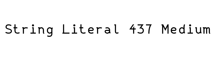 String Literal 437 Medium  免费字体下载