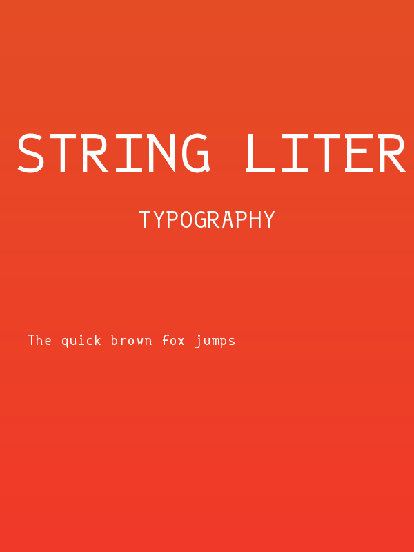 String Literal 437 Medium Poster