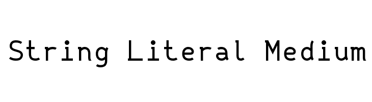 String Literal Medium Font