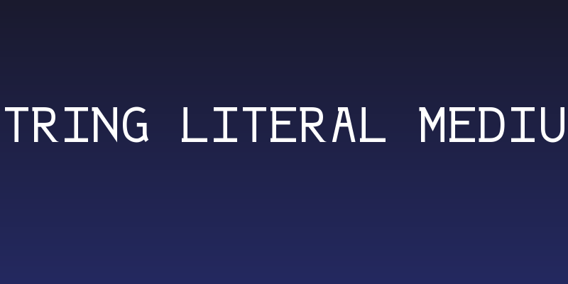 String Literal Medium Social Header