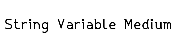 String Variable Medium  Fuentes Gratis Descargar