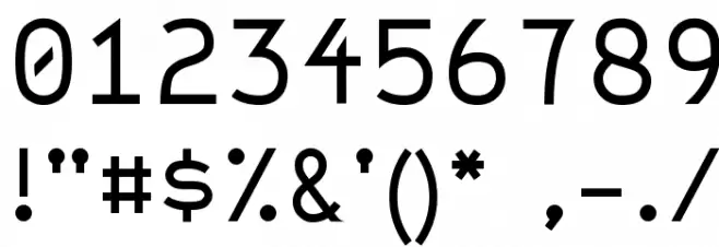 String Variable Medium Font OTHER CHARS