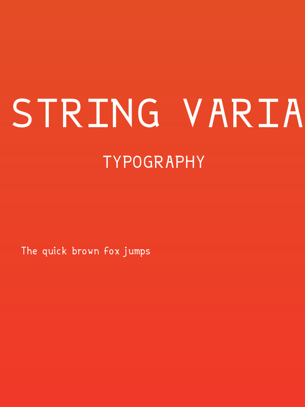 String Variable Medium Poster
