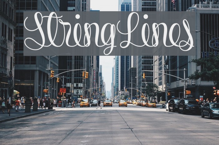 StringLines Font examples