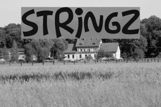 Stringz Font examples