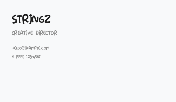 Stringz Business Card