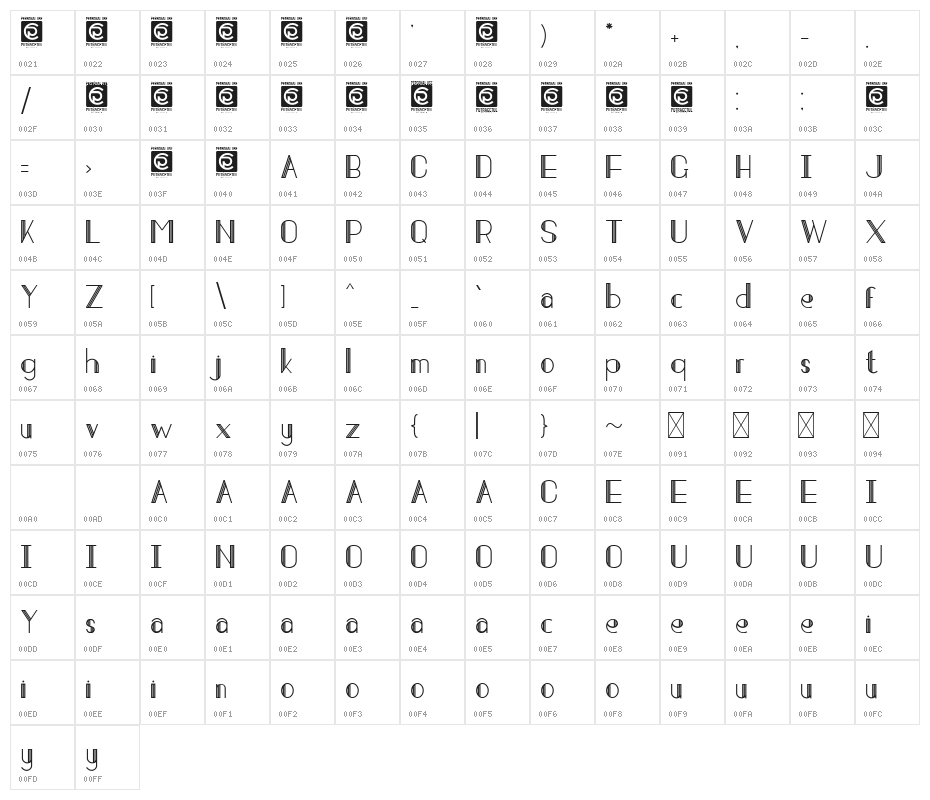 Strip Deco Free Character Map