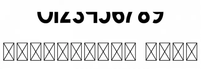 Strip Line Down Font OTHER CHARS