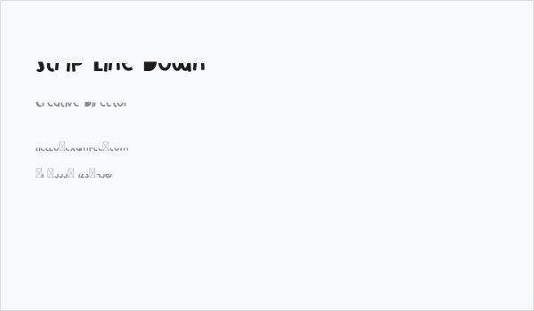 Strip Line Down Business Card