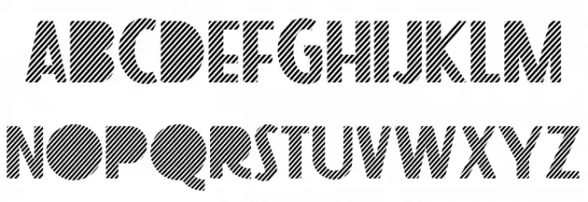 Strip Line Strip Schriftart Groß