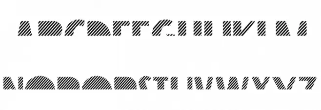 Strip Line StripUp Font UPPERCASE