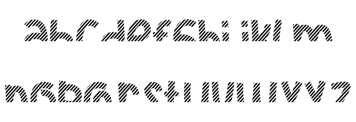 Strip Line StripUp Font LOWERCASE